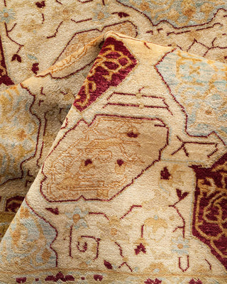 Traditional Mogul Ivory Wool Area Rug 8' 3" x 10' 2" - Solo Rugs