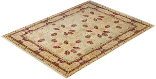 Traditional Mogul Ivory Wool Area Rug 8' 3" x 10' 2" - Solo Rugs