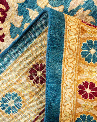 Traditional Mogul Blue Wool Area Rug 8' 1" x 10' 7" - Solo Rugs