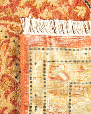 Traditional Mogul Orange Wool Area Rug 4' 8" x 7' 0" - Solo Rugs
