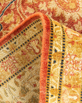 Traditional Mogul Orange Wool Area Rug 4' 8" x 7' 0" - Solo Rugs