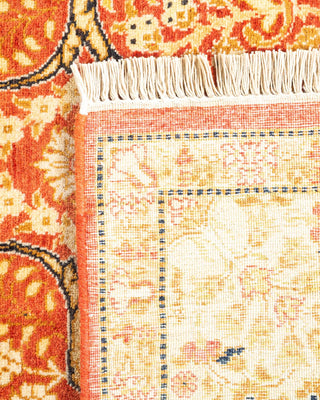 Traditional Mogul Orange Wool Area Rug 4' 2" x 6' 1" - Solo Rugs