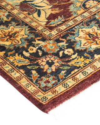 Traditional Mogul Red Wool Area Rug 3' 2" x 5' 3" - Solo Rugs