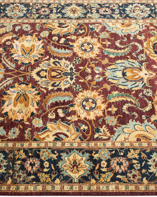 Traditional Mogul Red Wool Area Rug 3' 2" x 5' 3" - Solo Rugs