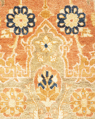 Traditional Mogul Brown Wool Area Rug 6' 1" x 8' 10" - Solo Rugs