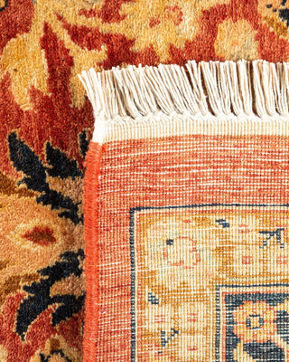 Traditional Mogul Orange Wool Area Rug 6' 1" x 8' 10" - Solo Rugs
