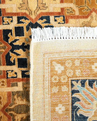 Traditional Mogul Ivory Wool Area Rug 6' 0" x 9' 0" - Solo Rugs