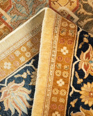 Traditional Mogul Ivory Wool Area Rug 6' 0" x 9' 0" - Solo Rugs