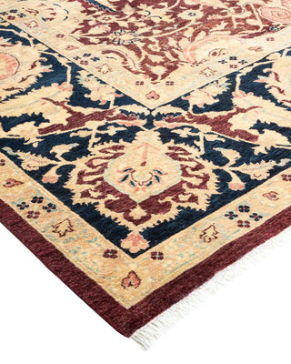 Traditional Mogul Red Wool Area Rug 8' 2" x 10' 3" - Solo Rugs
