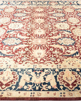 Traditional Mogul Red Wool Area Rug 8' 2" x 10' 3" - Solo Rugs