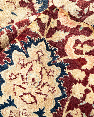 Traditional Mogul Red Wool Area Rug 8' 2" x 10' 3" - Solo Rugs