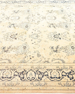 Traditional Mogul Beige Wool Area Rug 6' 2" x 9' 2" - Solo Rugs