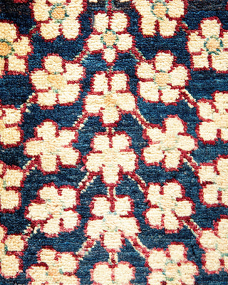 Traditional Mogul Blue Wool Area Rug 6' 0" x 8' 10" - Solo Rugs