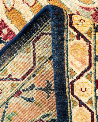 Traditional Mogul Blue Wool Area Rug 6' 0" x 8' 10" - Solo Rugs
