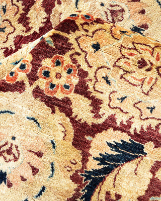 Traditional Mogul Red Wool Area Rug 6' 1" x 9' 1" - Solo Rugs