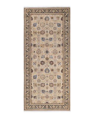 Traditional Mogul Ivory Wool Runner 6' 2" x 13' 9" - Solo Rugs