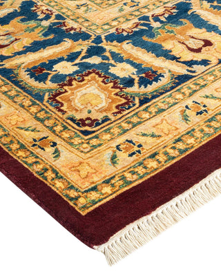 Traditional Mogul Red Wool Area Rug 9' 2" x 11' 10" - Solo Rugs