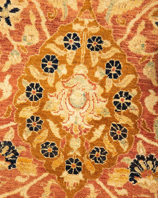 Traditional Mogul Orange Wool Area Rug 9' 3" x 12' 1" - Solo Rugs