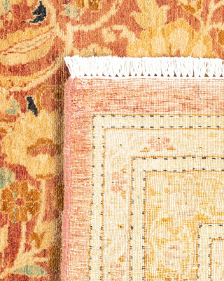 Traditional Mogul Orange Wool Area Rug 9' 3" x 12' 1" - Solo Rugs