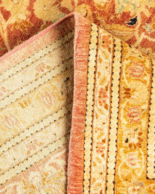 Traditional Mogul Orange Wool Area Rug 9' 3" x 12' 1" - Solo Rugs