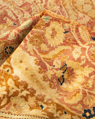 Traditional Mogul Orange Wool Area Rug 9' 3" x 12' 1" - Solo Rugs