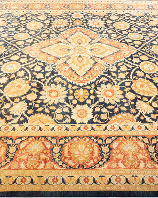 Traditional Mogul Blue Wool Area Rug 8' 1" x 9' 10" - Solo Rugs