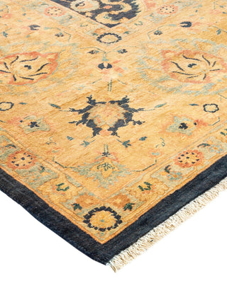 Traditional Mogul Blue Wool Area Rug 6' 2" x 9' 2" - Solo Rugs