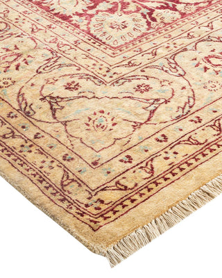 Traditional Mogul Beige Wool Area Rug 6' 3" x 9' 0" - Solo Rugs