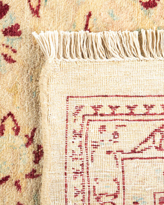 Traditional Mogul Beige Wool Area Rug 6' 3" x 9' 0" - Solo Rugs