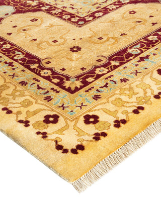 Traditional Mogul Ivory Wool Area Rug 12' 3" x 17' 10" - Solo Rugs