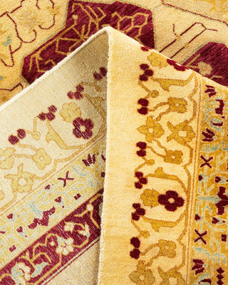 Traditional Mogul Ivory Wool Area Rug 12' 3" x 17' 10" - Solo Rugs