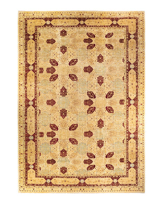 Traditional Mogul Ivory Wool Area Rug 12' 3" x 17' 10" - Solo Rugs