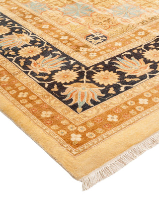 Traditional Mogul Ivory Wool Area Rug 9' 1" x 11' 10" - Solo Rugs