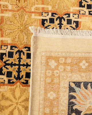 Traditional Mogul Ivory Wool Area Rug 9' 1" x 11' 10" - Solo Rugs