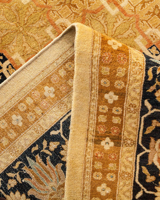 Traditional Mogul Ivory Wool Area Rug 9' 1" x 11' 10" - Solo Rugs
