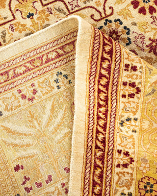 Traditional Mogul Ivory Wool Area Rug 9' 1" x 11' 7" - Solo Rugs