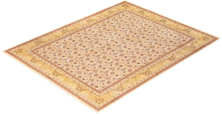 Traditional Mogul Ivory Wool Area Rug 9' 1" x 11' 7" - Solo Rugs