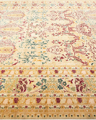 Traditional Mogul Ivory Wool Area Rug 8' 2" x 10' 3" - Solo Rugs