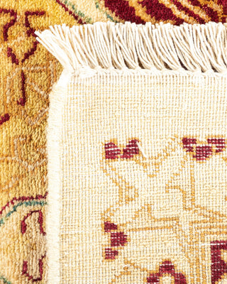 Traditional Mogul Ivory Wool Area Rug 6' 1" x 9' 4" - Solo Rugs