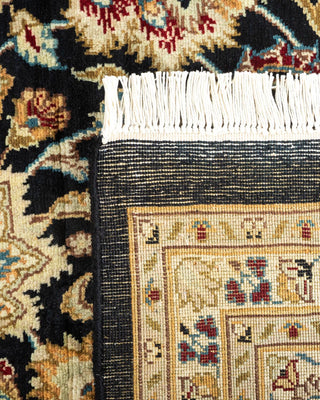 Traditional Mogul Black Wool Area Rug 8' 2" x 10' 5" - Solo Rugs