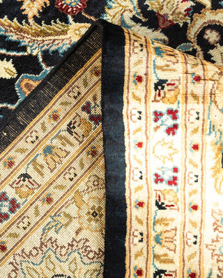 Traditional Mogul Black Wool Area Rug 8' 2" x 10' 5" - Solo Rugs