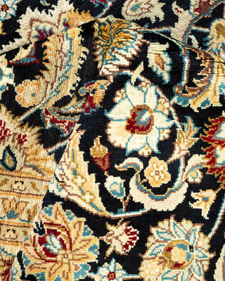 Traditional Mogul Black Wool Area Rug 8' 2" x 10' 5" - Solo Rugs