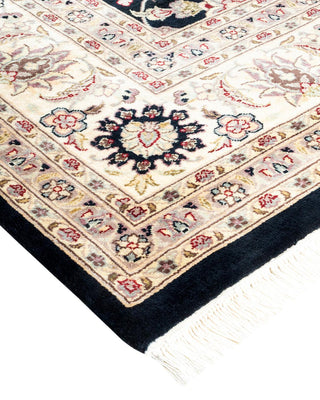 Traditional Mogul Black Wool Area Rug 8' 3" x 10' 1" - Solo Rugs