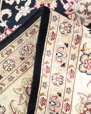 Traditional Mogul Black Wool Area Rug 8' 3" x 10' 1" - Solo Rugs