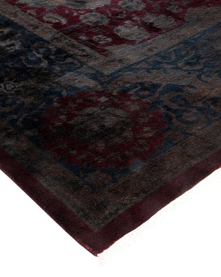 Contemporary Fine Vibrance Red Wool Area Rug 9' 0" x 12' 1" - Solo Rugs