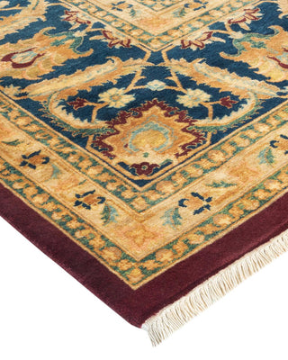 Traditional Mogul Red Wool Area Rug 9' 2" x 11' 10" - Solo Rugs