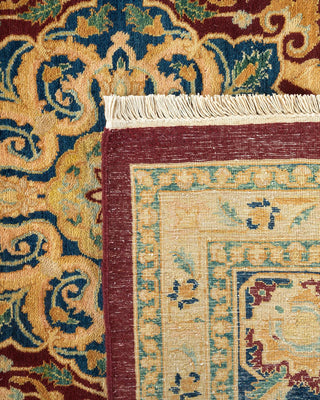 Traditional Mogul Red Wool Area Rug 9' 2" x 11' 10" - Solo Rugs