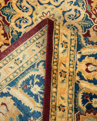 Traditional Mogul Red Wool Area Rug 9' 2" x 11' 10" - Solo Rugs