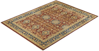 Traditional Mogul Red Wool Area Rug 9' 2" x 11' 10" - Solo Rugs
