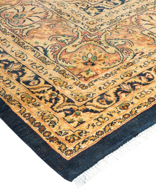 Traditional Mogul Blue Wool Area Rug 9' 0" x 12' 6" - Solo Rugs